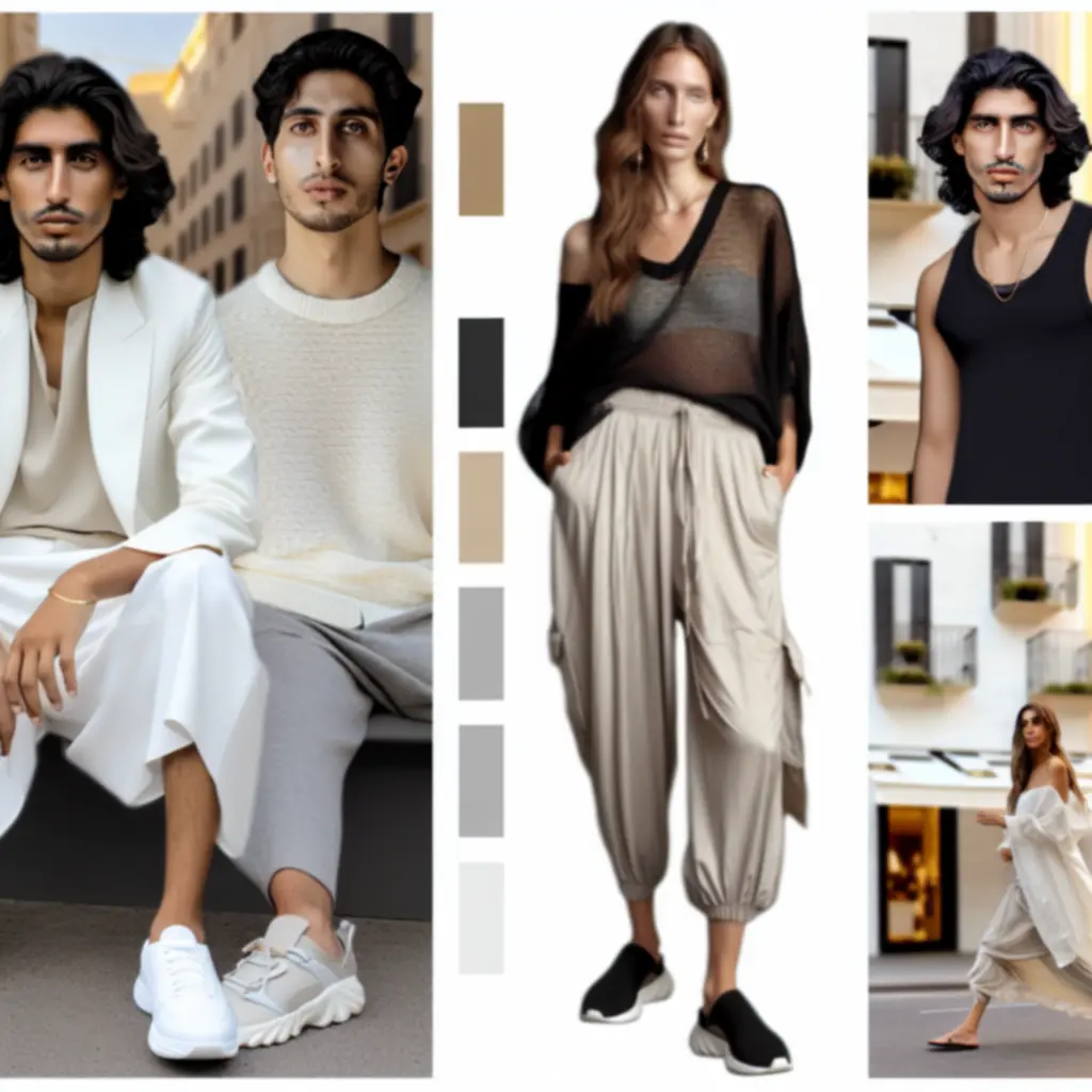 Stylizacje z lookbooka prezentujące współczesną, minimalistyczną modę