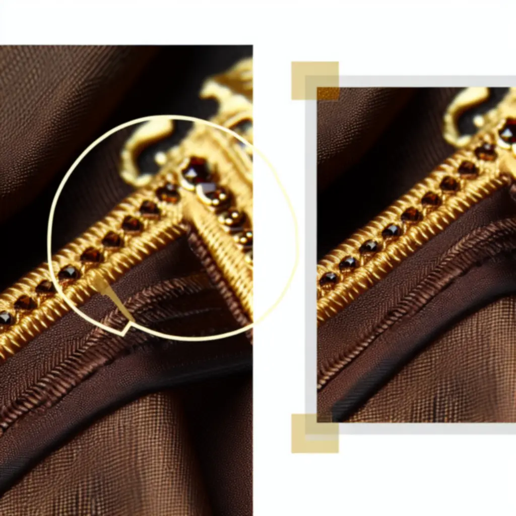 Zbliżenie luksusowych tkanin i detali szycia